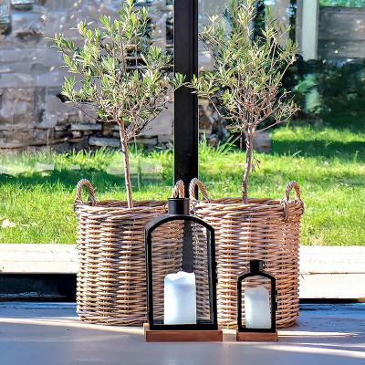 Indo Kubu Rattan Basket Set Of 2