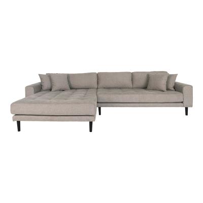 Lido Stone Fabric Lounge Sofa With Black Legs Lhf