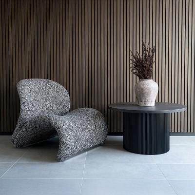 Sofia Dark Brown Fabric Lounge Chair