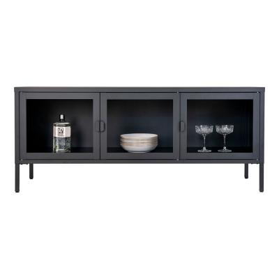 Brisbane Black Metal 3 Door Tv Unit
