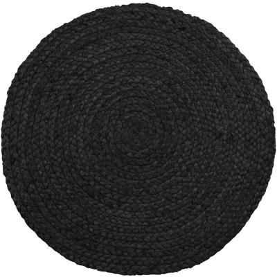 Bombay Jute Braided Round Placemat - Set of 4 - Dark Grey