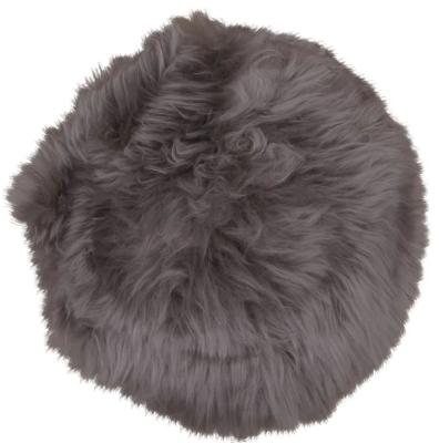 Round Seat Cushion - Lambskin - Light Brown
