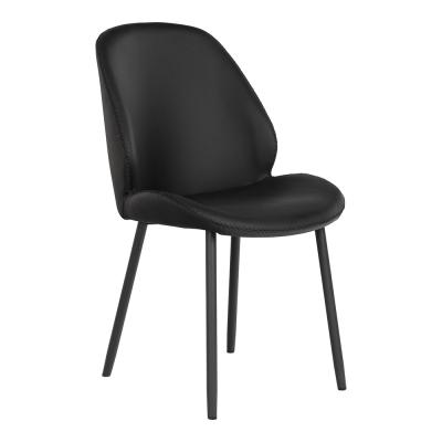 2 X Monte Carlo Black Faux Leather Dining Chair