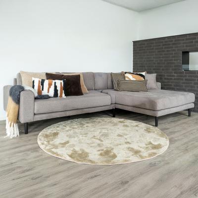 Lido Stone Fabric Lounge Sofa With Black Legs Rhf