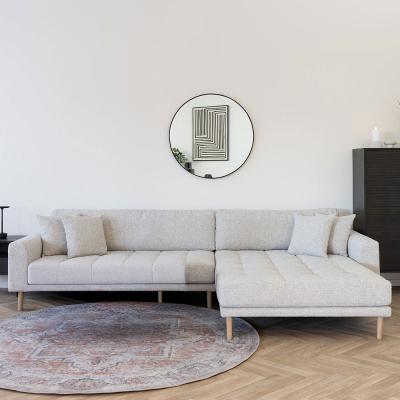 Lido Beige Fabric Lounge Sofa Rhf