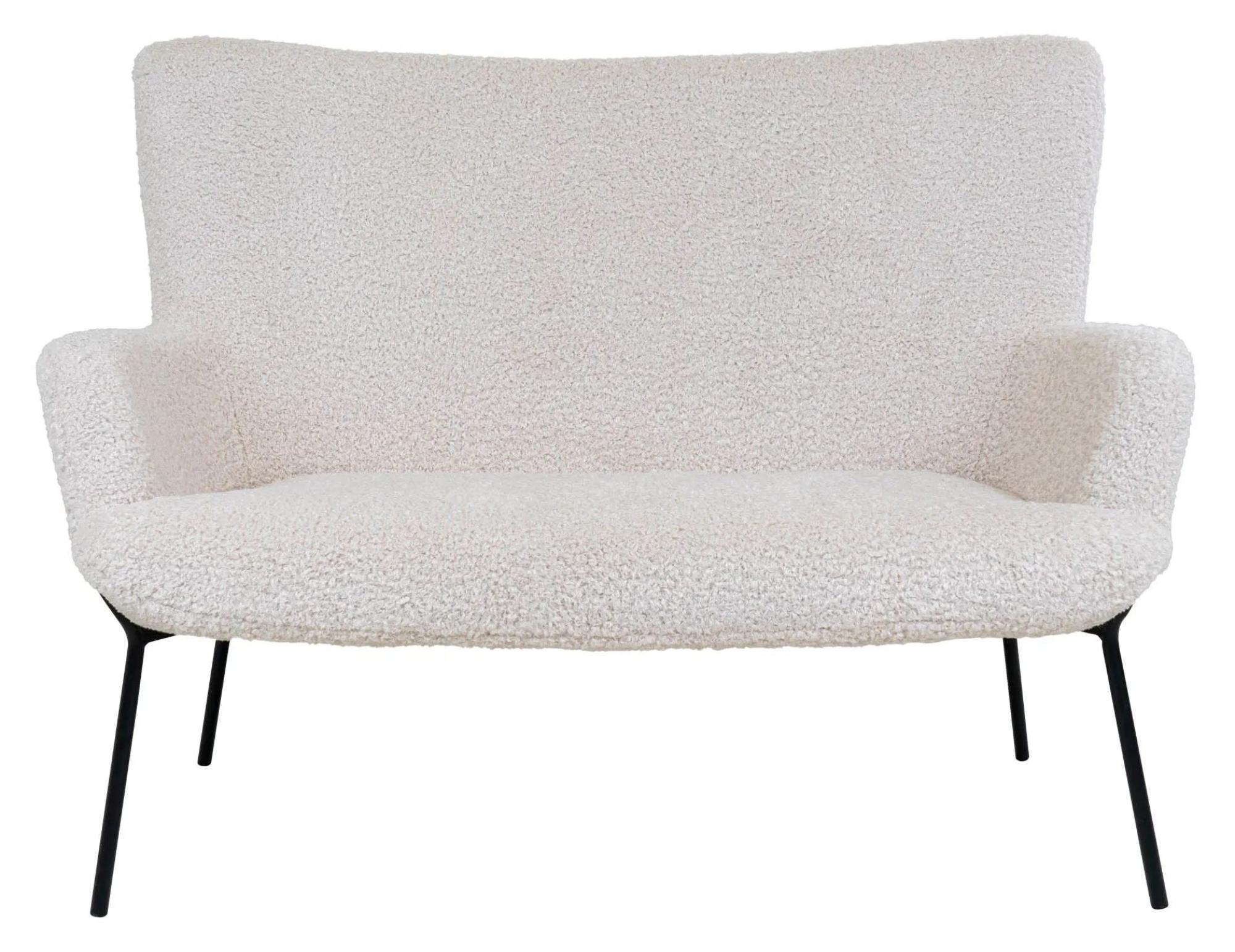 Glasgow White Fabric 2 Seater Sofa CFS UK