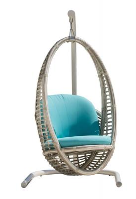 Product photograph of Skyline Heri Walnut Rattan Outdoor Hanging Chair from Choice Furniture Superstore