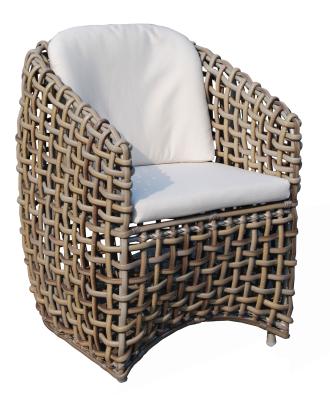 Product photograph of Skyline Dynasty Walnut Rattan Outdoor Dining Armchair from Choice Furniture Superstore