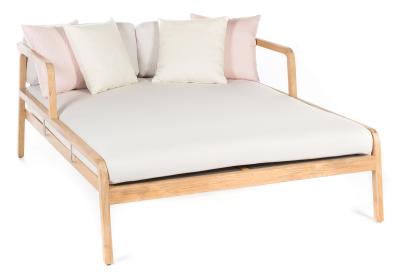 Product photograph of Skyline Flex Natural Teak Wood Outdoor Day Bed from Choice Furniture Superstore