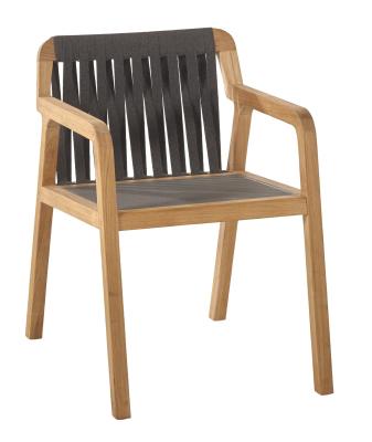 Skyline Flex Natural Teak Wood Outdoor Dining Armchair