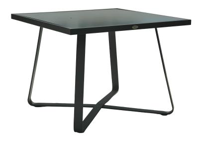 Skyline Horizon Dark Grey Outdoor 4 Seater Square Dining Table 100cm