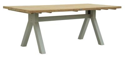 Skyline Alaska Grey And Teak Wood Outdoor 6 Seater Dining Table