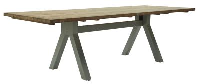 Skyline Alaska Grey And Teak Wood Outdoor 8 Seater Dining Table