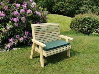 Product photograph of Churnet Valley Ergo 2 Seater Garden Bench from Choice Furniture Superstore