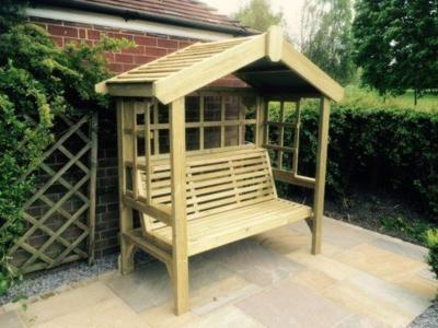 Churnet Valley Cottage 3 Seater Garden Arbour Trellis Back And Sides