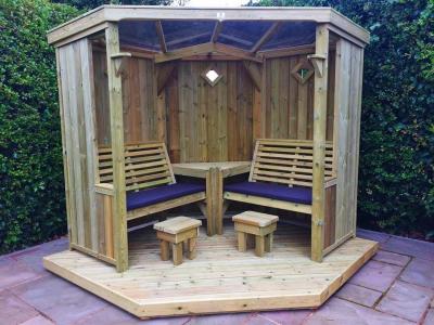 Product photograph of Churnet Valley Four Seasons Garden Room With Decking With Free Cushion from Choice Furniture Superstore