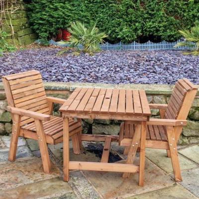 Churnet Valley Brown Outdoor 2 Seater Bistro Set