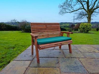 Churnet Valley Brown Outdoor 2 Seater Bench