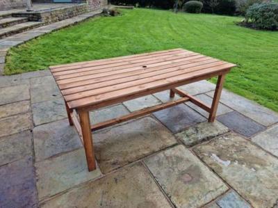 Churnet Valley Outdoor Brown Rectangular Table
