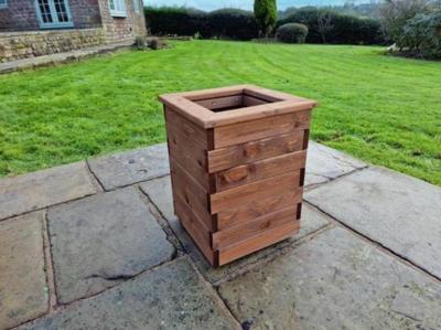 Churnet Valley Brown Tall Square Planter