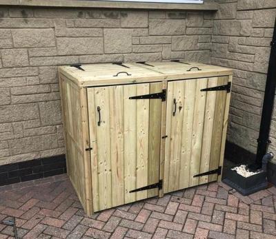 Product photograph of Churnet Valley Heavy Duty Wheelie Bin Store from Choice Furniture Superstore