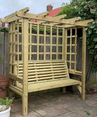 Product photograph of Churnet Valley Beatrice 3 Seater Garden Arbour from Choice Furniture Superstore