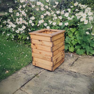 Churnet Valley Redwood Tall Square Garden Planter