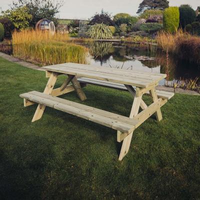 Churnet Valley Traditional Redwood Garden Picnic Table 180cm