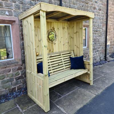 Churnet Valley Four Season Timber Wood 3 Seater Garden Arbour