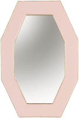 Product photograph of Framed Pink Octagonal Wall Mirror from Choice Furniture Superstore