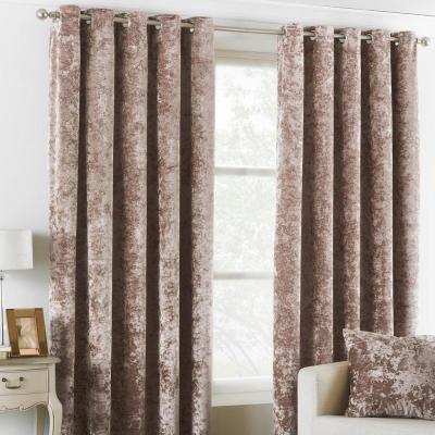 Paoletti Verona Oyster Crushed Velvet Eyelet Curtains Paoletti Verona Oyster Crushed Velvet Eyelet Curtains