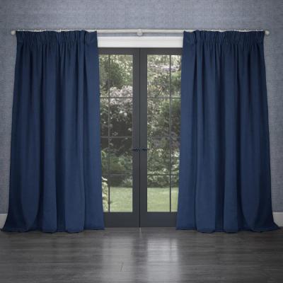 Image of Voyage Maison Cube Bluebell Velvet Pencil Pleat Curtains