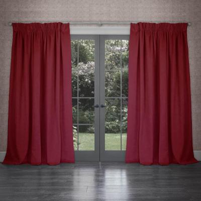 Product photograph of Voyage Maison Cube Fuchsia Velvet Pencil Pleat Curtains from Choice Furniture Superstore