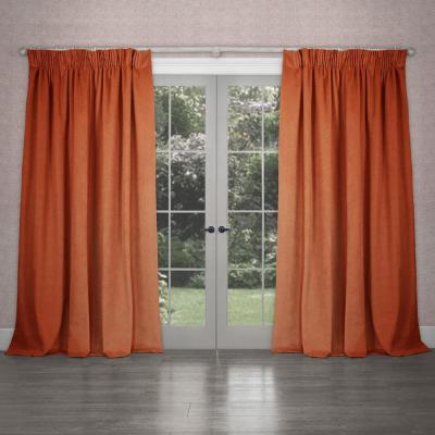 Image of Voyage Maison Cube Spice Velvet Pencil Pleat Curtains