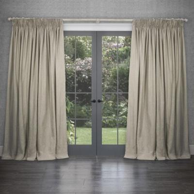 Product photograph of Voyage Maison Emilio Cashew Woven Pencil Pleat Curtains from Choice Furniture Superstore