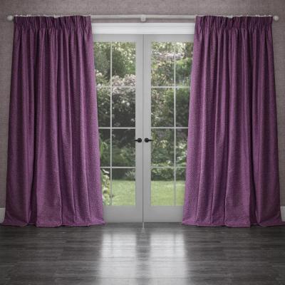 Product photograph of Voyage Maison Farley Damson Woven Chenille Pencil Pleat Curtains from Choice Furniture Superstore