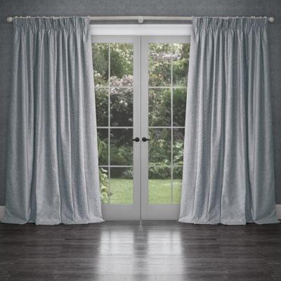 Product photograph of Voyage Maison Farley Sky Woven Chenille Pencil Pleat Curtains from Choice Furniture Superstore