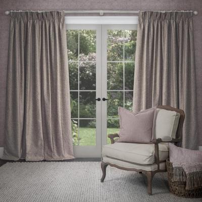 Product photograph of Voyage Maison Farley Truffle Woven Chenille Pencil Pleat Curtains from Choice Furniture Superstore