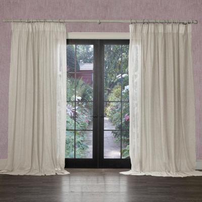 Voyage Maison Focus Sheer Frost Woven Pencil Pleat Curtains