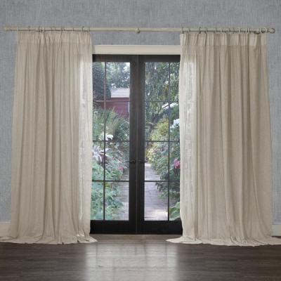 Voyage Maison Focus Sheer Linen Woven Pencil Pleat Curtains