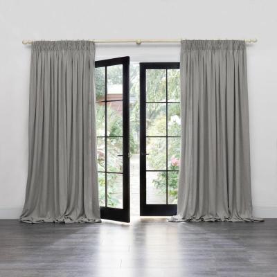 Image of Voyage Maison Hawley Bamboo Linen Blend Pencil Pleat Curtains