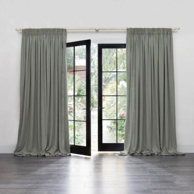 Product photograph of Voyage Maison Hawley Flint Linen Blend Pencil Pleat Curtains from Choice Furniture Superstore