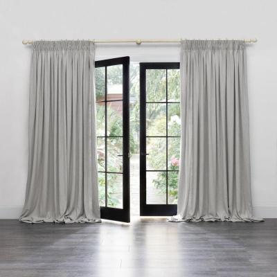 Product photograph of Voyage Maison Hawley Silver Linen Blend Pencil Pleat Curtains from Choice Furniture Superstore