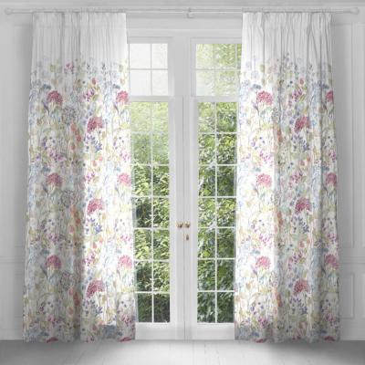 Product photograph of Voyage Maison Hedgerow White Printed Pencil Pleat Curtains from Choice Furniture Superstore