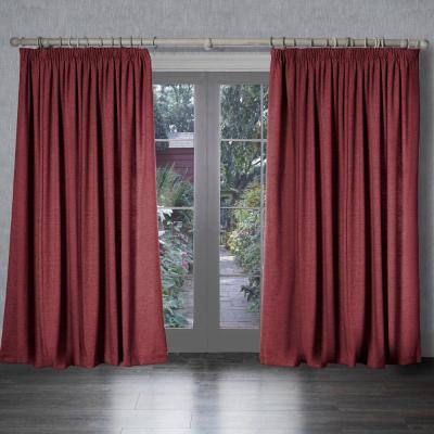 Product photograph of Voyage Maison Helmsley Brick Woven Pencil Pleat Curtains from Choice Furniture Superstore