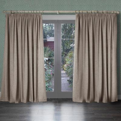 Product photograph of Voyage Maison Helmsley Marble Woven Pencil Pleat Curtains from Choice Furniture Superstore