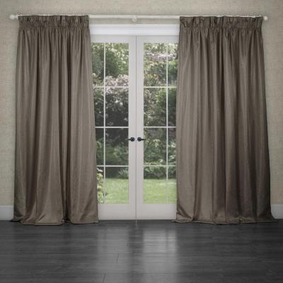 Product photograph of Voyage Maison Sereno Mink Woven Pencil Pleat Curtains from Choice Furniture Superstore