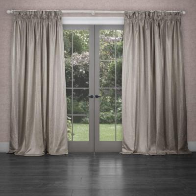 Product photograph of Voyage Maison Sereno Stone Woven Pencil Pleat Curtains from Choice Furniture Superstore