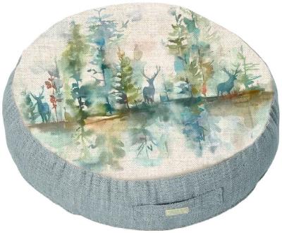 Product photograph of Voyage Maison Wilderness Aqua Printed Feather Floor Cushion from Choice Furniture Superstore