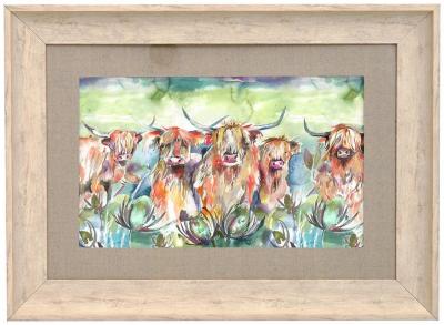 Product photograph of Voyage Maison Heilan Herd Birch Framed Print - 52cm X 70cm from Choice Furniture Superstore